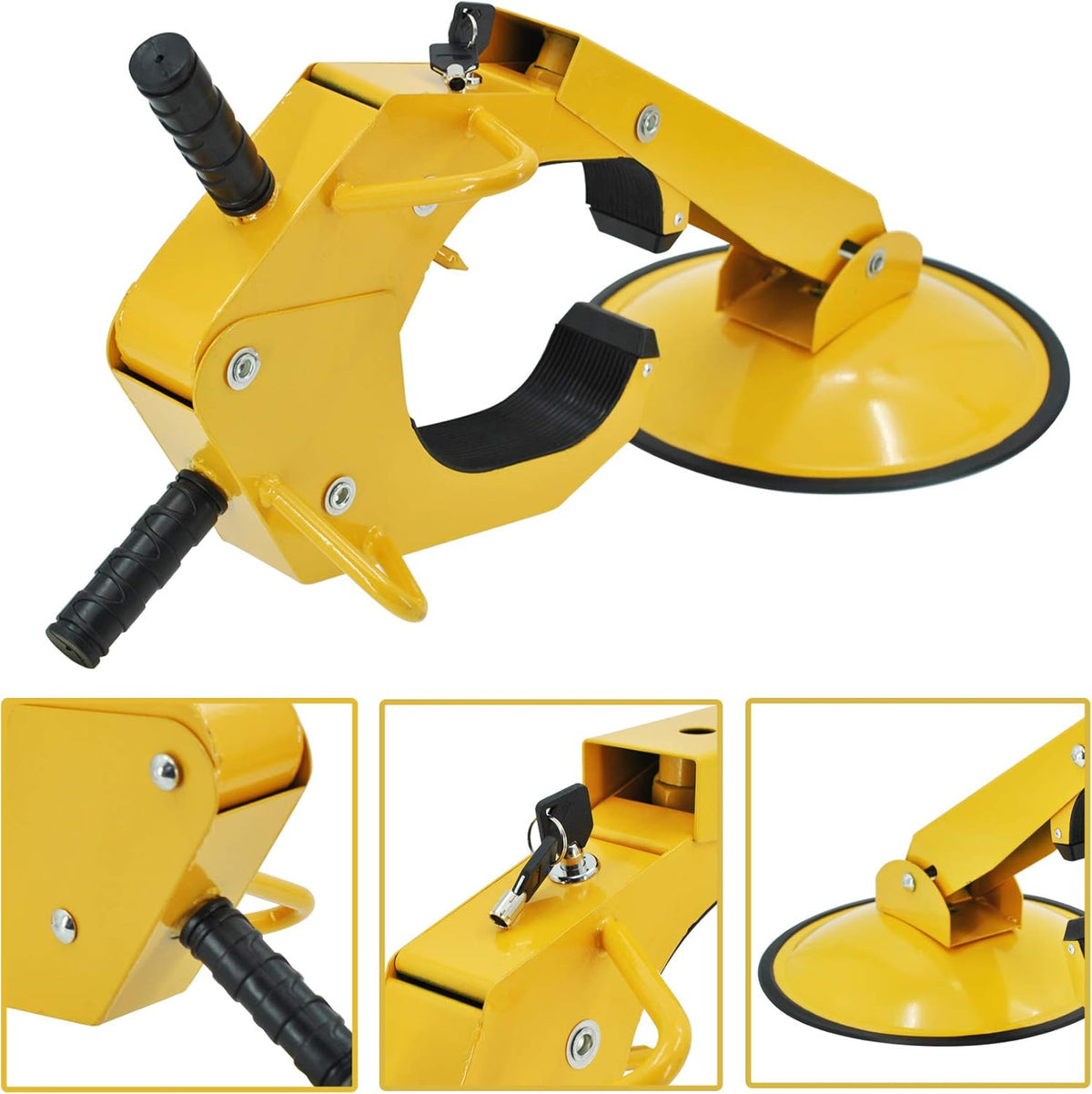 2 Pack Adjustable Heavy Duty Steel Wheel Lock Clamp F4887