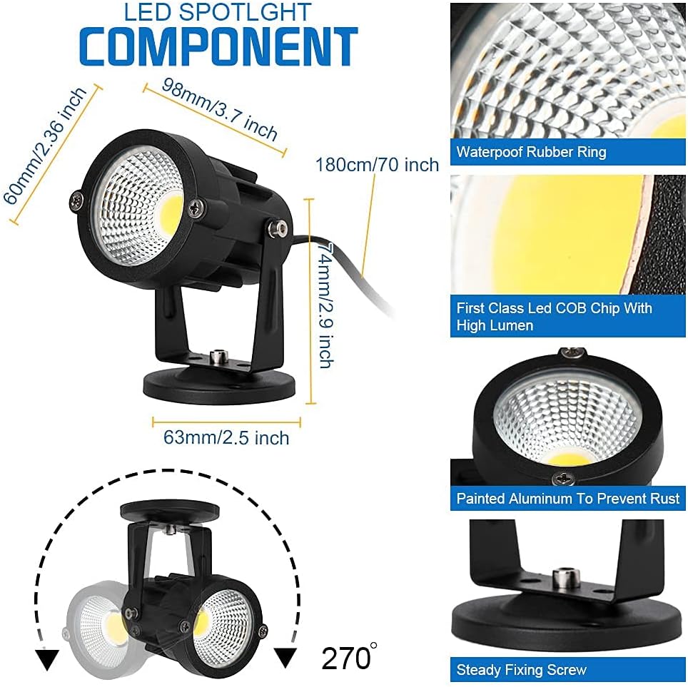 4 Pack 10W LED Spot Lights Warm White M422