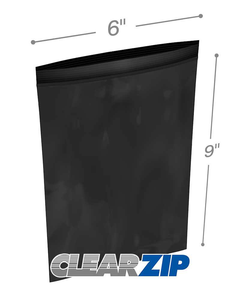 Black Zip Lock Reclosable Bags 1000/Case A137