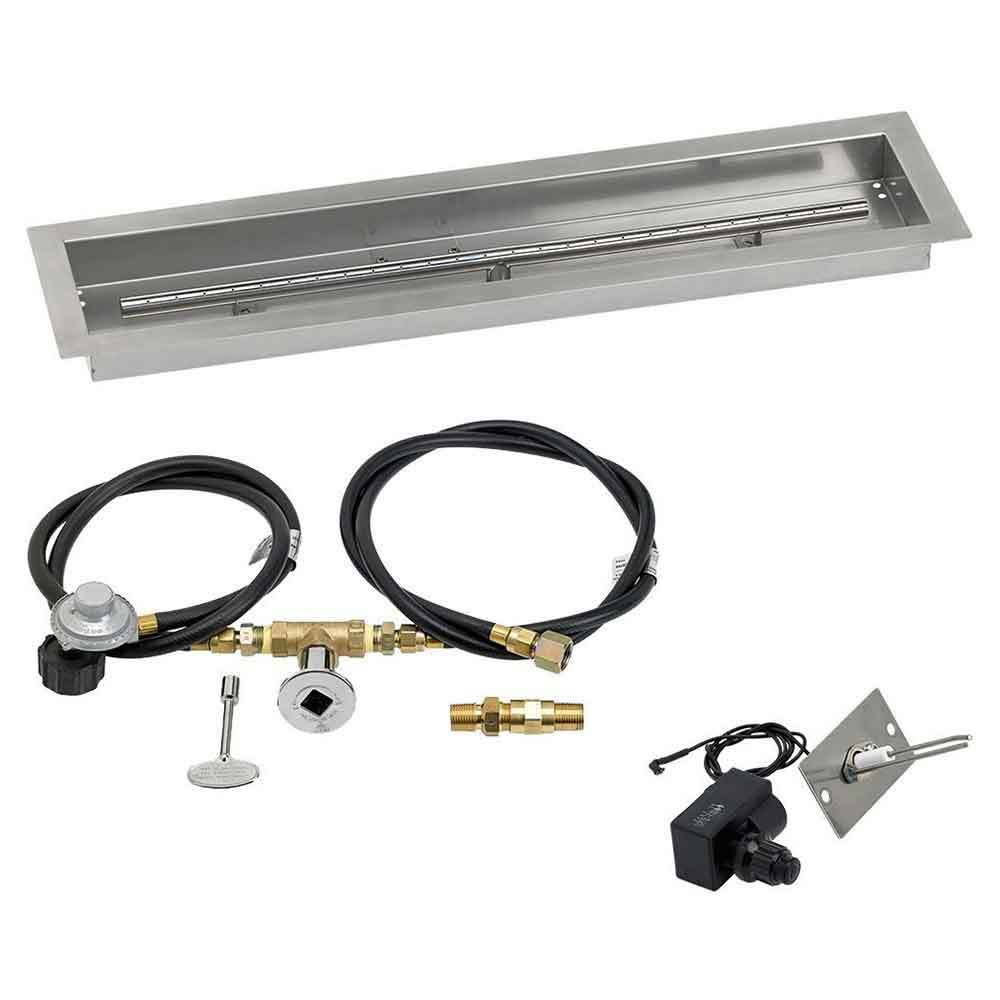 30x22 x 6x22 Stainless Steel Drop-in Fire Pit Pan with Spark Ignition Kit E72045