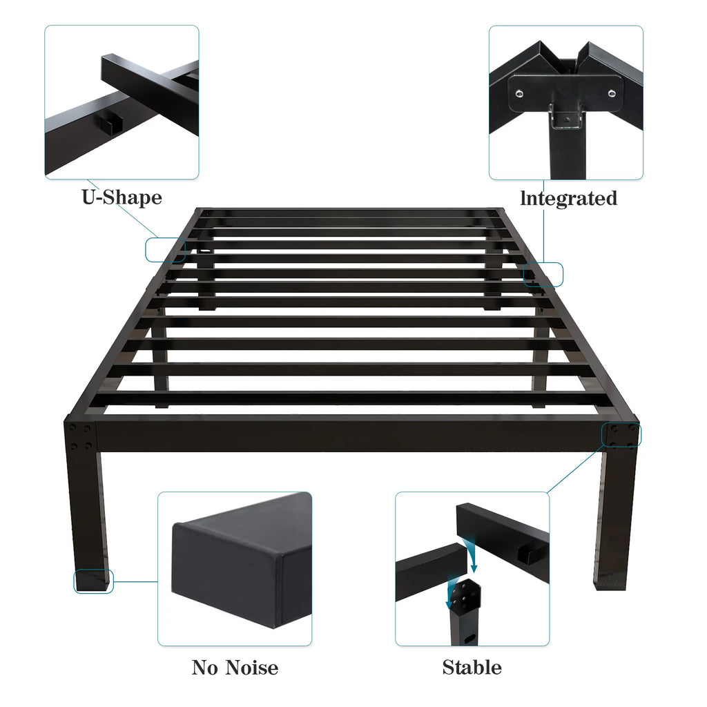 Queen Heavy Duty Metal Platform Bed Frame H506