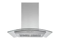 36 Inch Island Range Hood with Tempered Glass in Stainless Steel Q217