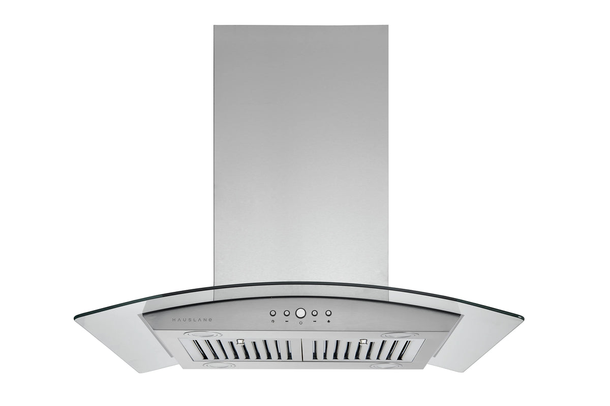 36 Inch Island Range Hood with Tempered Glass in Stainless Steel Q217