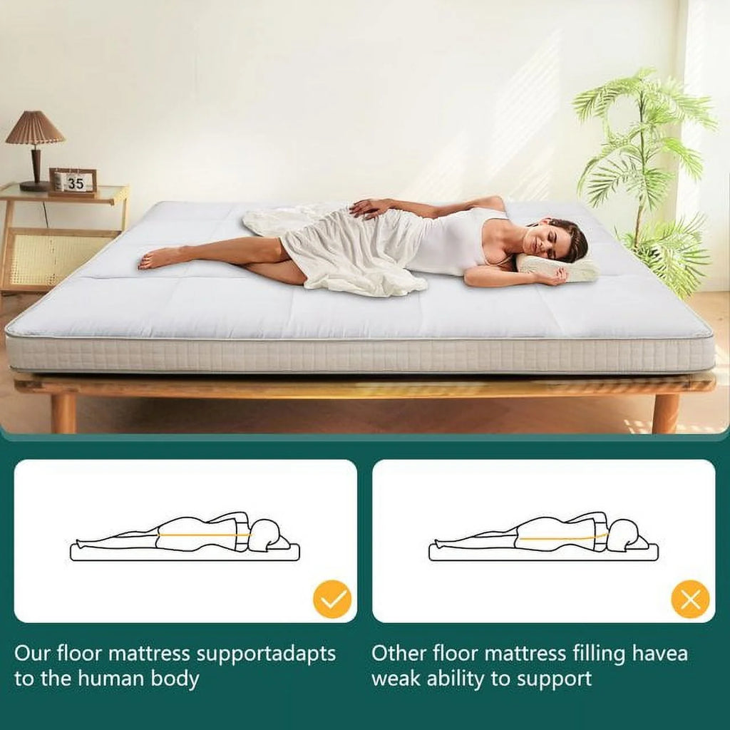 Reversible Sherpa Fleece Foam Floor Mattress Y304