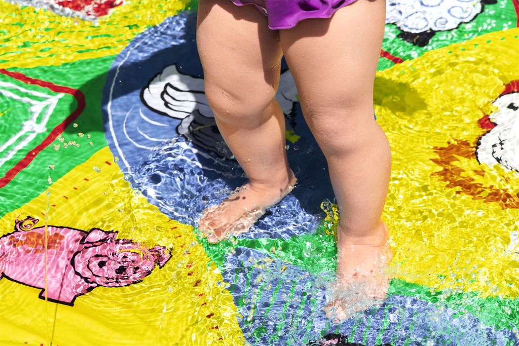 Multicolor Sprinkler Splash Pad 65 in. x 44 in. D390235