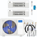 24,000 BTU 2 Zone Ceiling Cassette Ductless Air Conditioner and Heat Pump G800