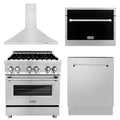30 in. Gas Range, Range Hood, Microwave Oven, Dishwasher M949
