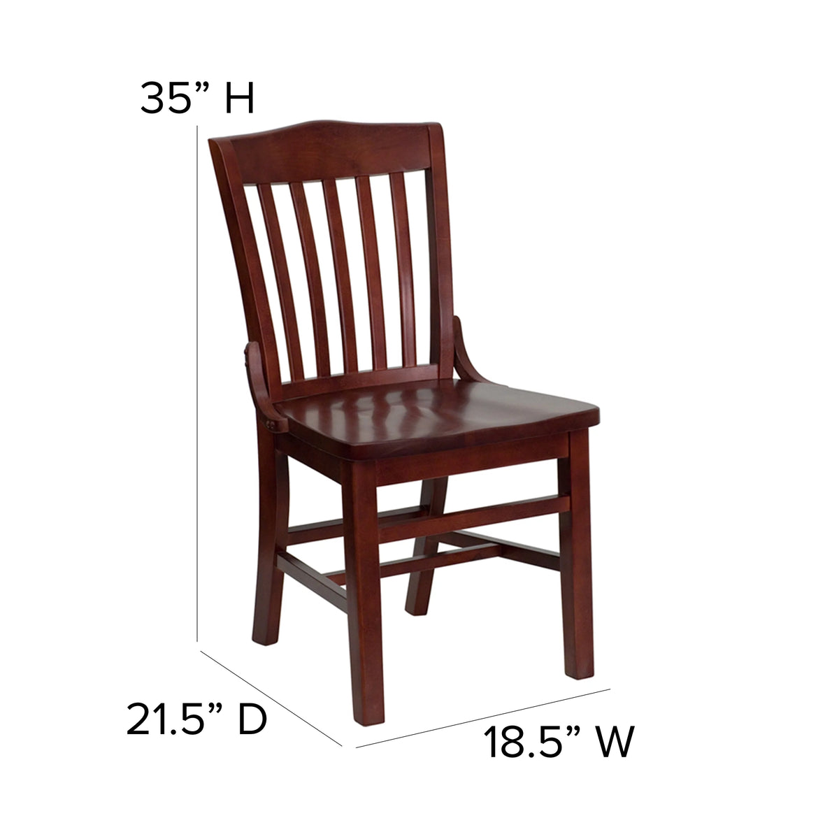 Mahogany Wood Chair W7075