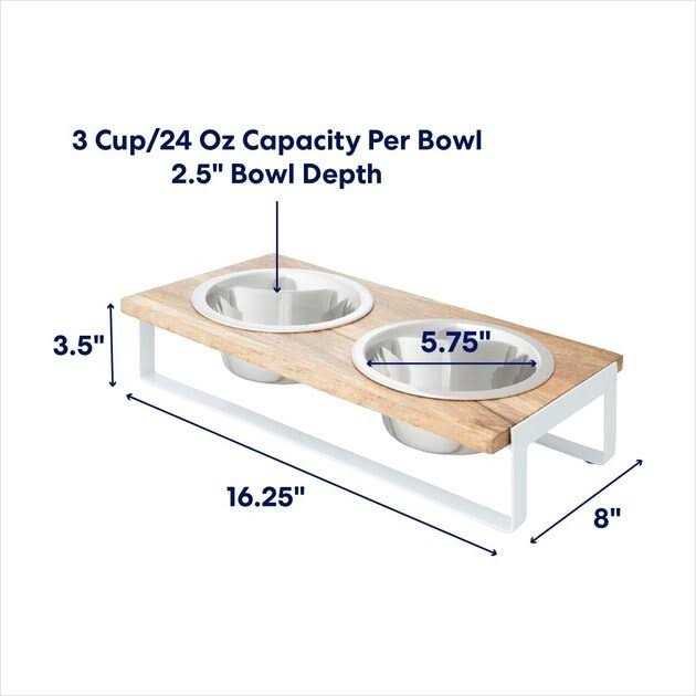Wooden Double Bowl Diner D3195