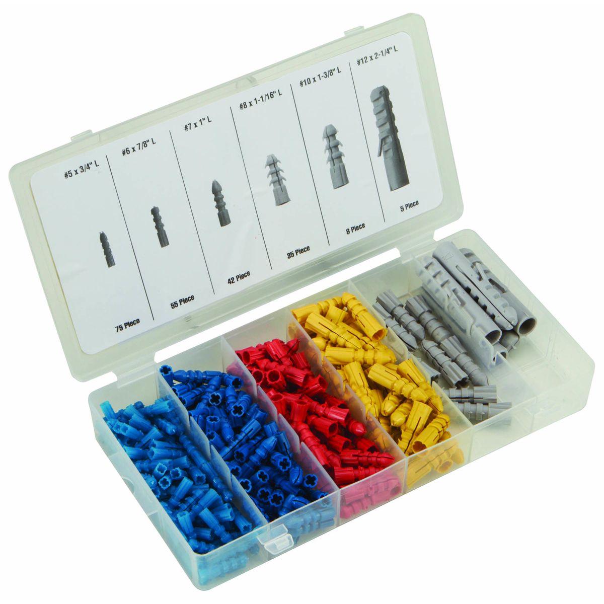 Wall Anchor Assortment, 220 Piece E639418