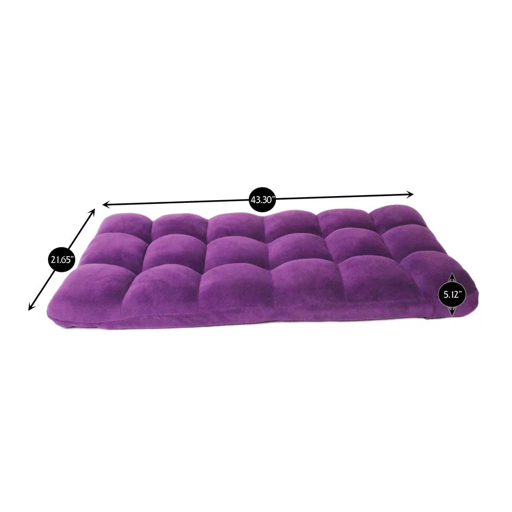 Purple Microfiber Quilted Recliner Chair Z94264