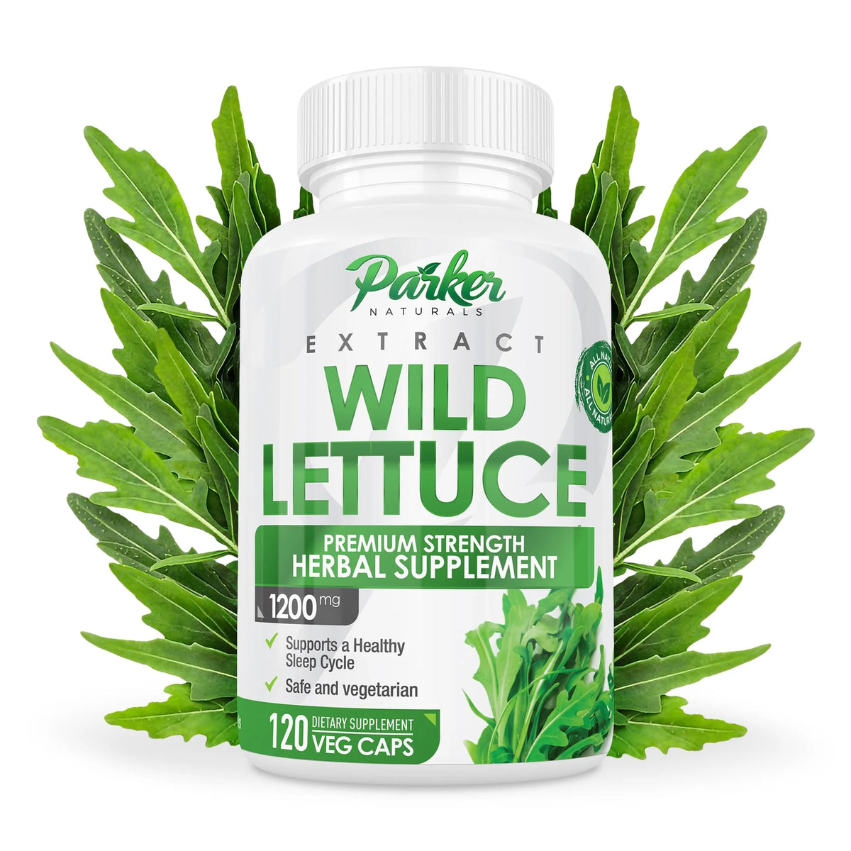 Wild Lettuce Herbal Supplement 1200mg 120 Capsules R521014