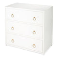 White 3 Drawer Chest X5511