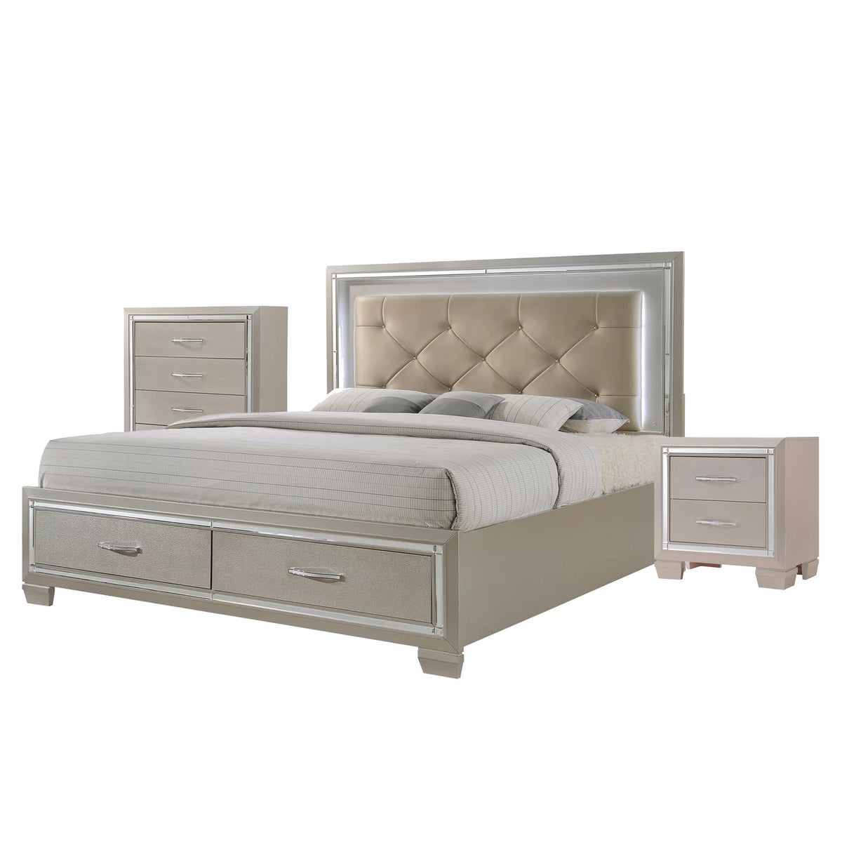 3 Piece King Storage Bedroom Set P506