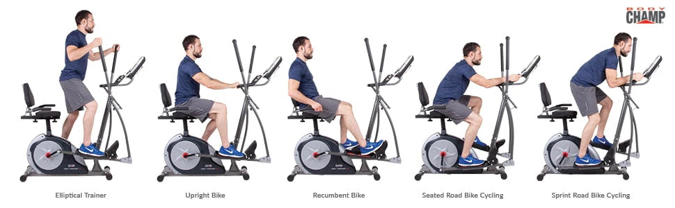 3-in-1 Elliptical and Exercise Bike with Heart Rate Monitor C311