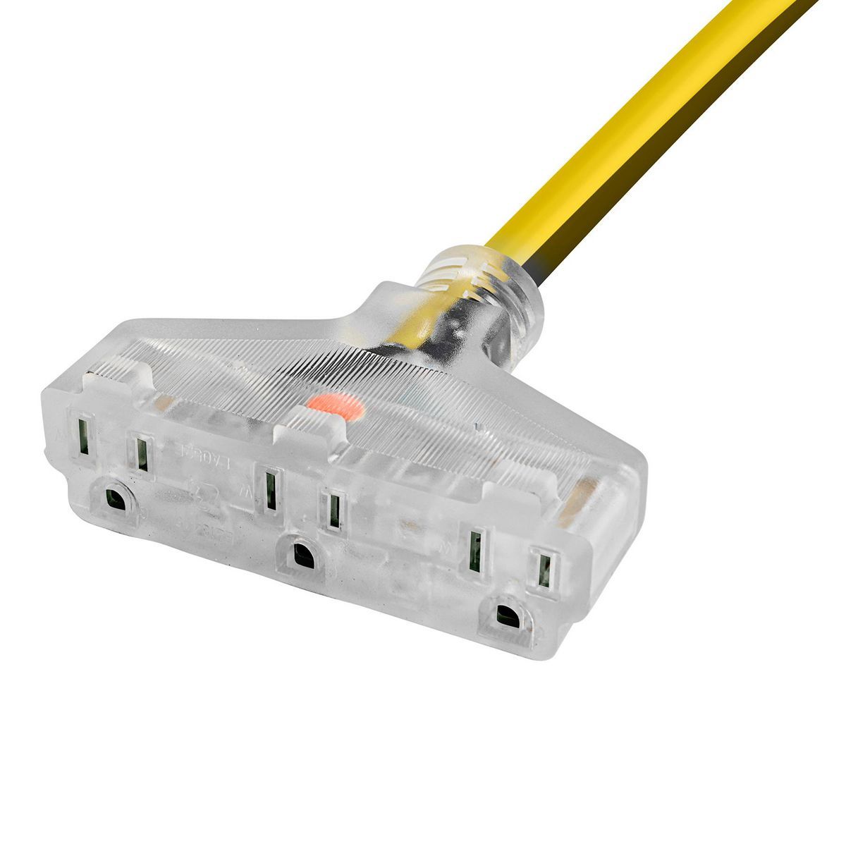 100 ft. 12/3 Gauge Multiple Outlet Extension Cord with Indicator Light, Yellow, Black C916