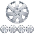 16 Silver ABS Plastic Hubcaps Wheel Cover, 4 Pieces H636