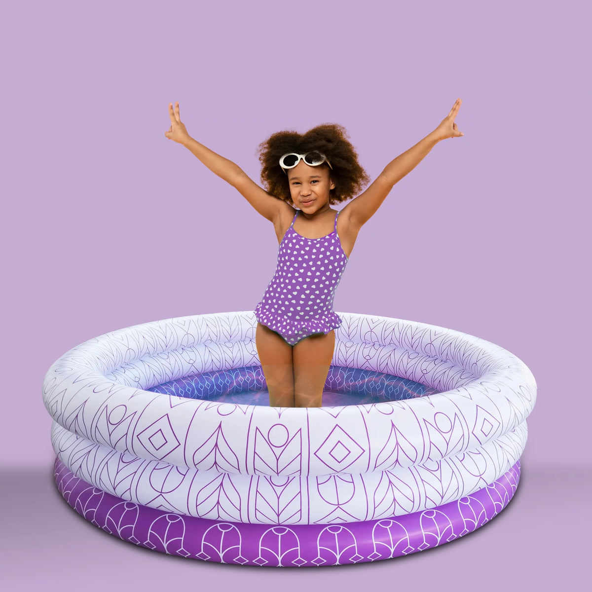 Inflatable 5.5ft 3 Ring Adult Pool G7625