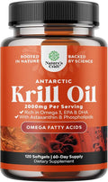 Krill Oil 2000mg Softgels Omega 3 Supplement with EPA DHA Astaxanthin Z217974
