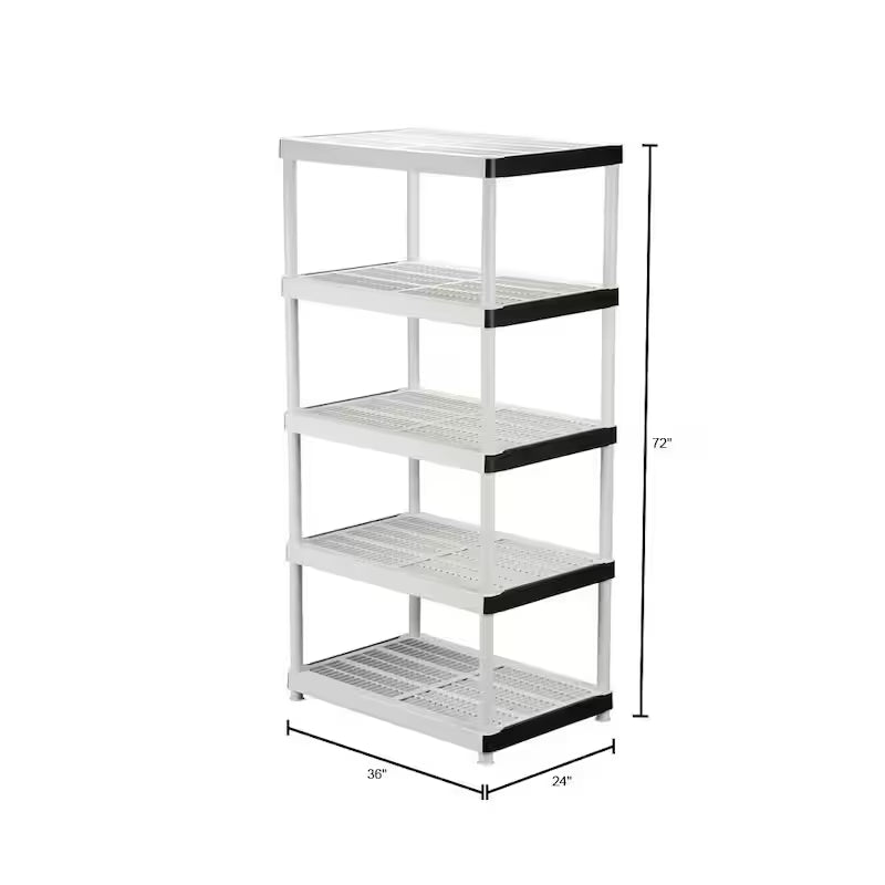 5-Tier Plastic Storage Shelving Unit M14423