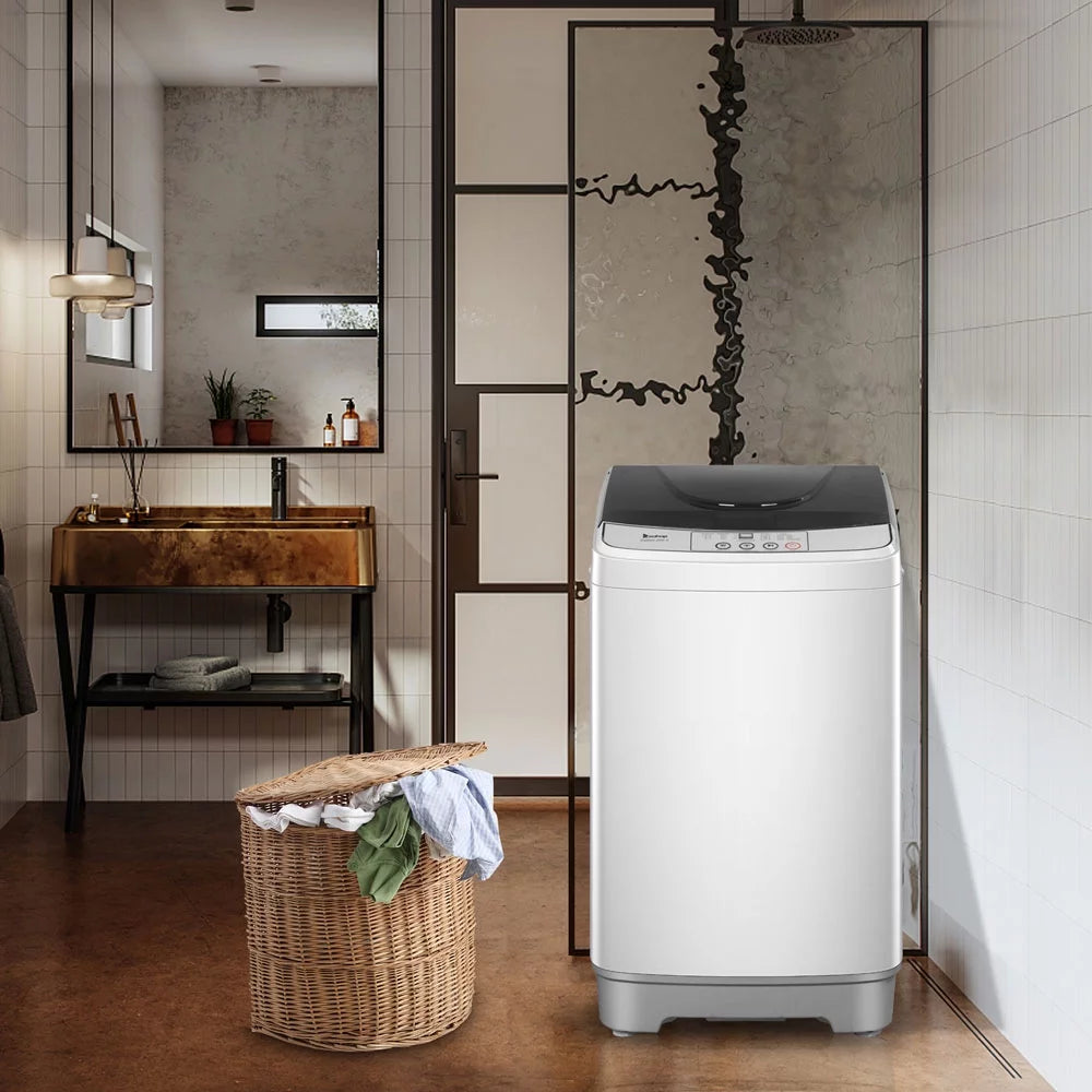 13.3lbs Portable Fully Automatic Washing Machine with Drain Pump V934980