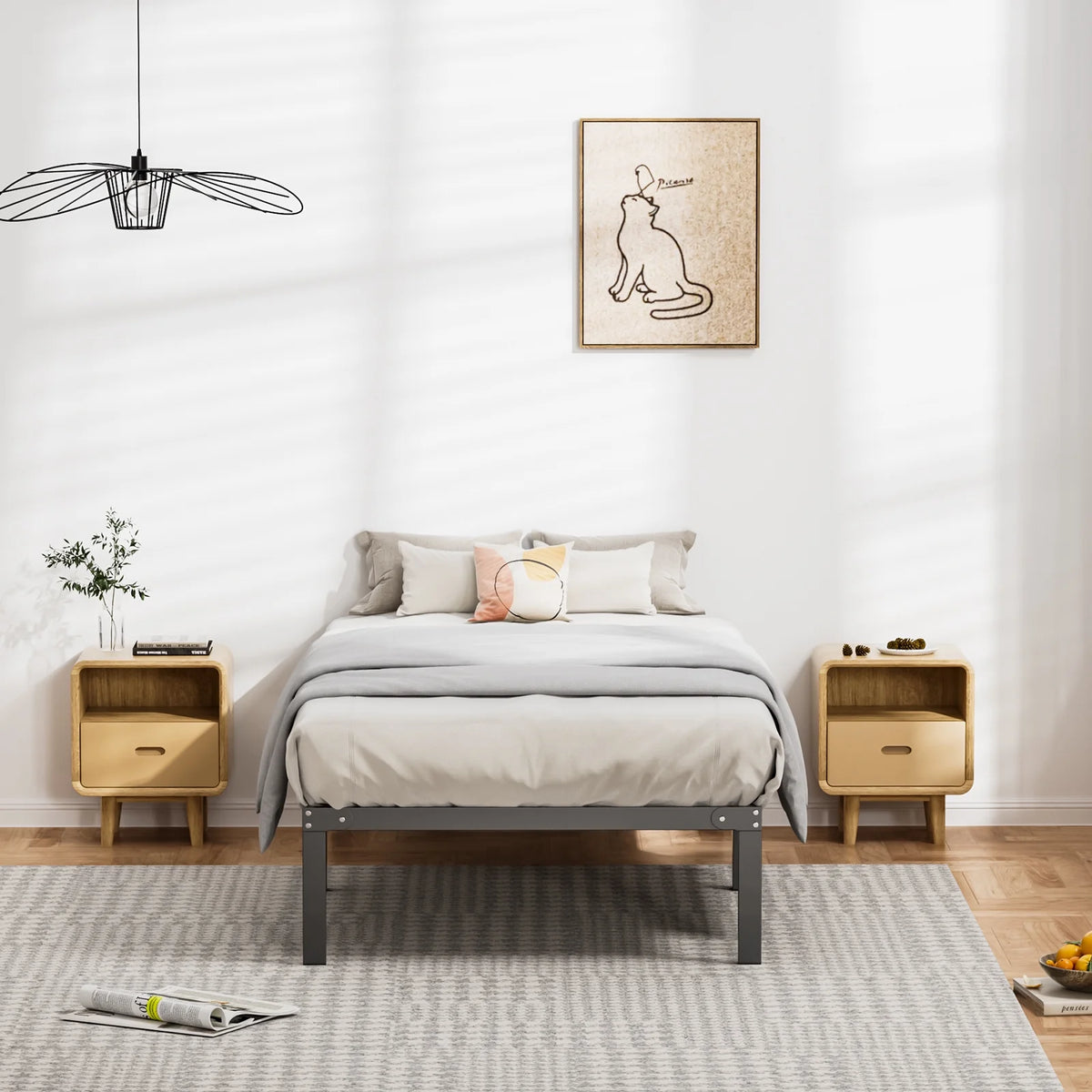 King Metal Platform Bed Frame Q712605