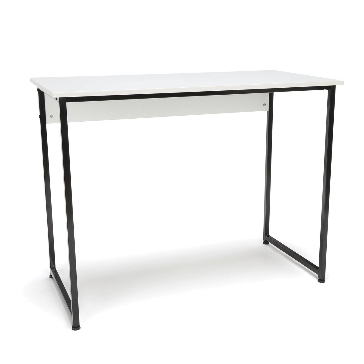 White Office Computer Desk with Metal Legs P6866
