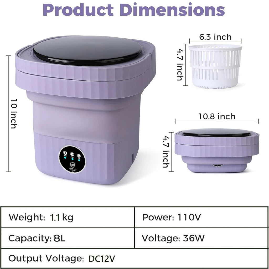 Portable Mini Foldable 8L Washing Machine F677