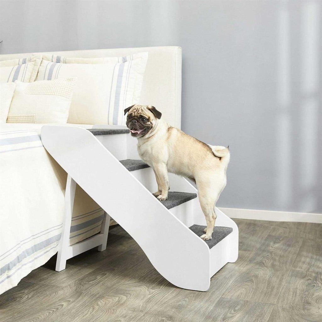 Foldable Wood Carpeted Pet Stairs B47495