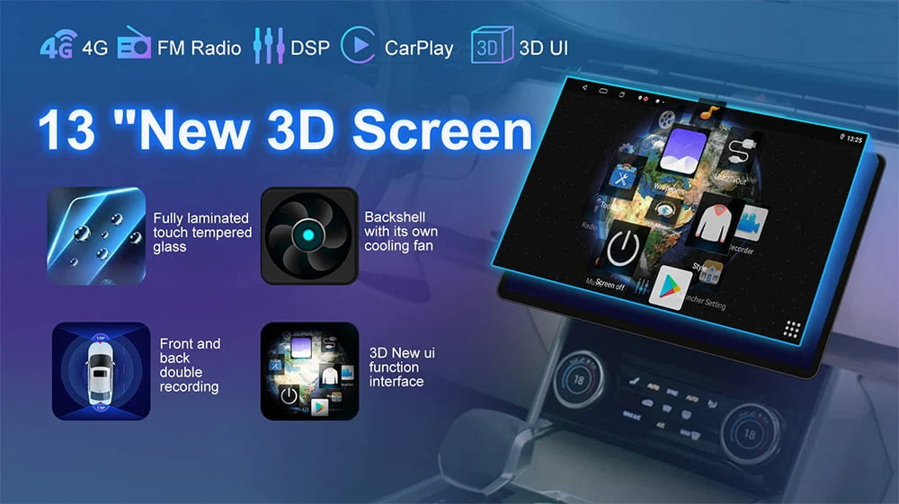 Android 12 Car Radio Stereo with Apple CarPlay Android Auto T84153