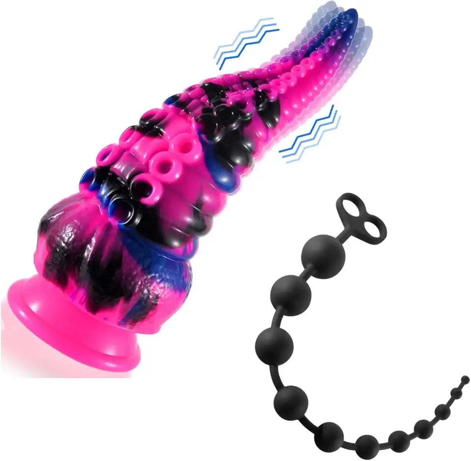 Realistic Dildo G Spot Vibrator and 22inch Anal Beads L192