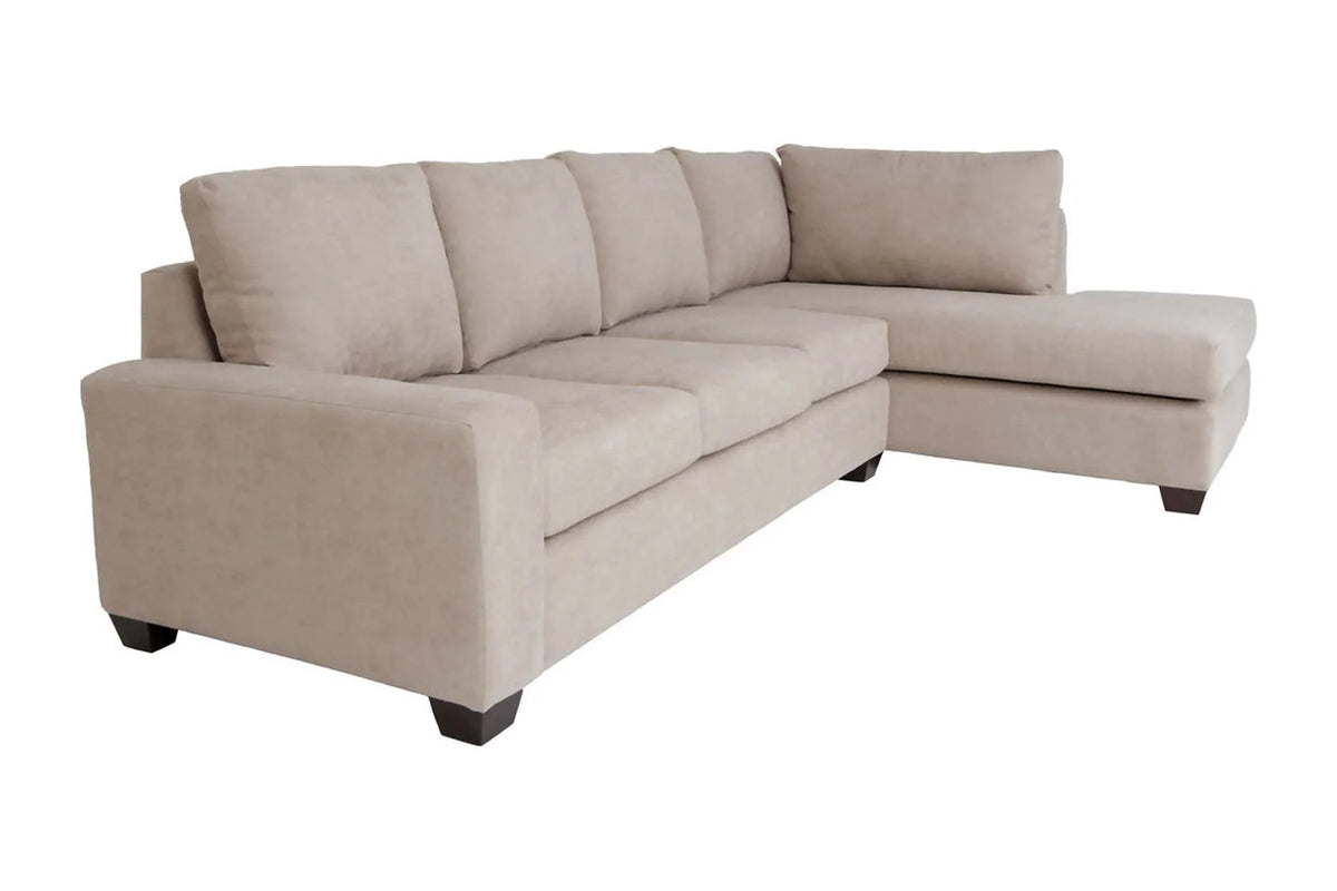 Tan Polyester Blend L Shaped Sectional B193