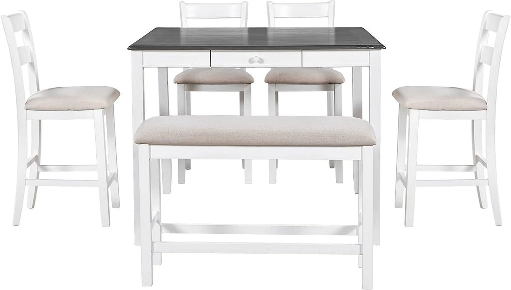 5-Piece Round Dining Table and Chairs Set Q9691