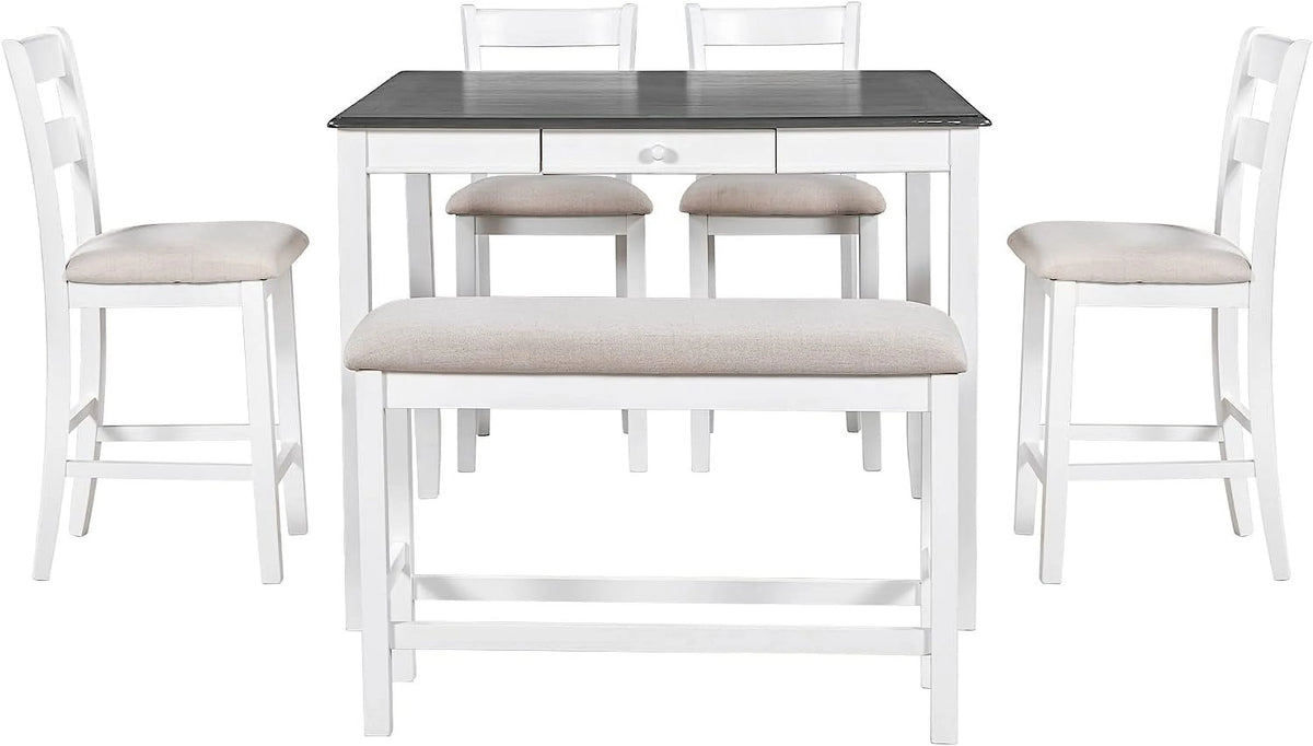 5-Piece Round Dining Table and Chairs Set Q9691