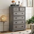 Grey 6 Drawer Wood Dresser B906125