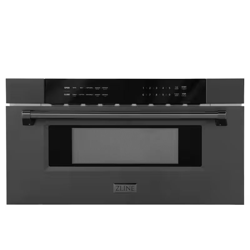 1000-Watt Built-In Microwave Drawer in Black Stainless Steel V9162