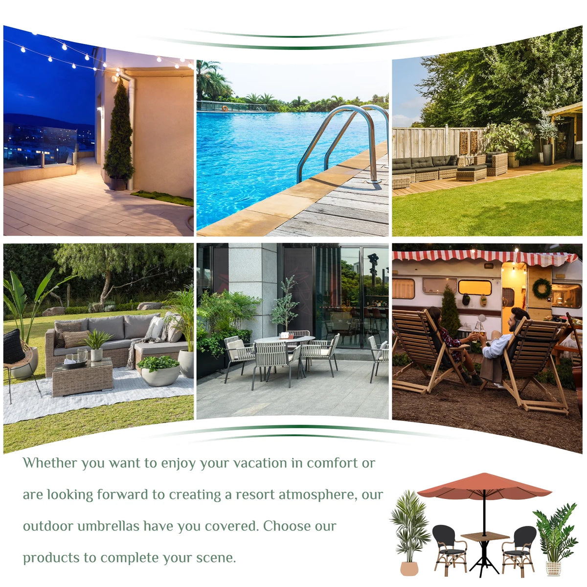 9-FT Outdoor Patio Umbrella with Push Button Tilt and Crank H99544