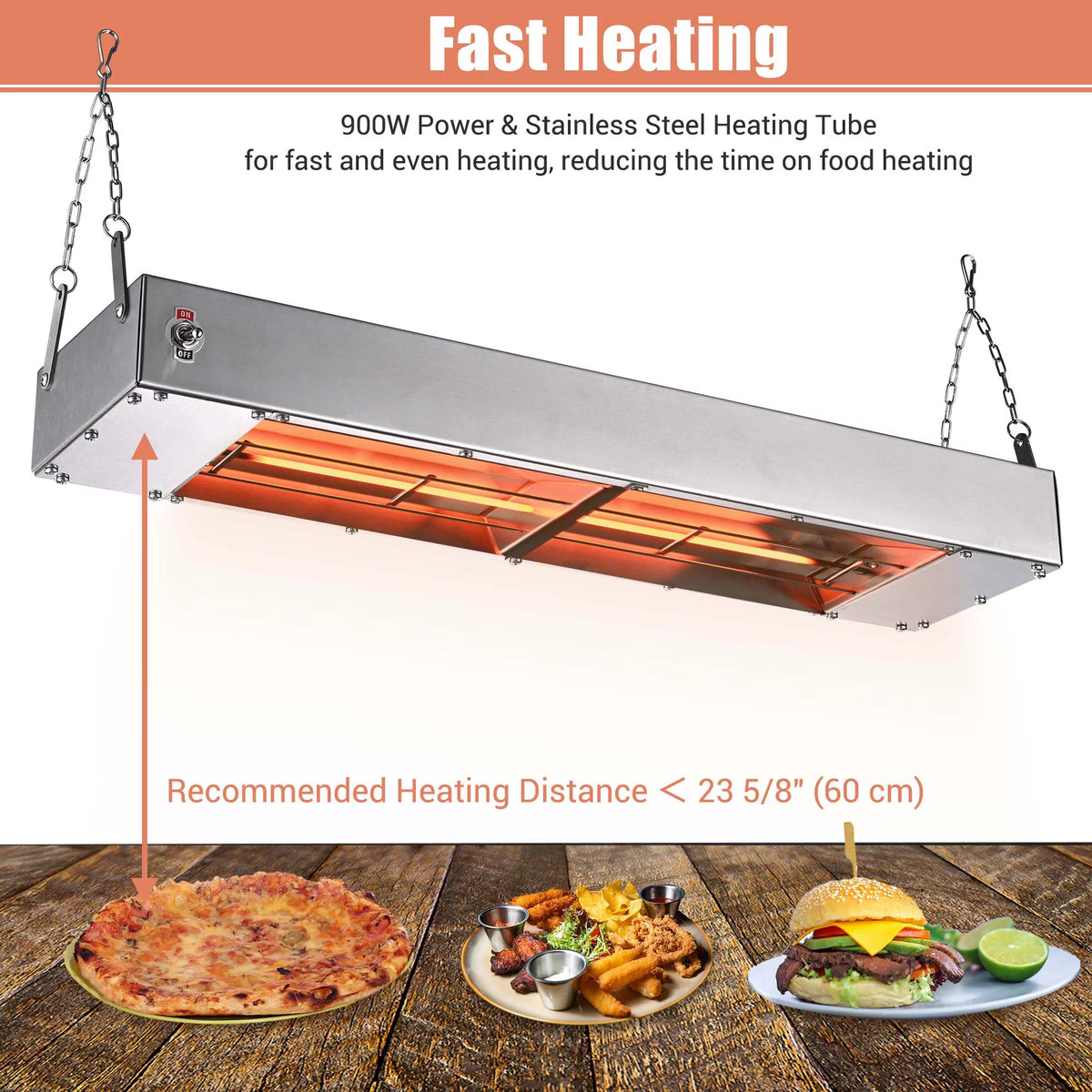 900W Stainless Steel Commercial Food Warmer O8607