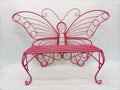 Pink Metal Butterfly Bench P344