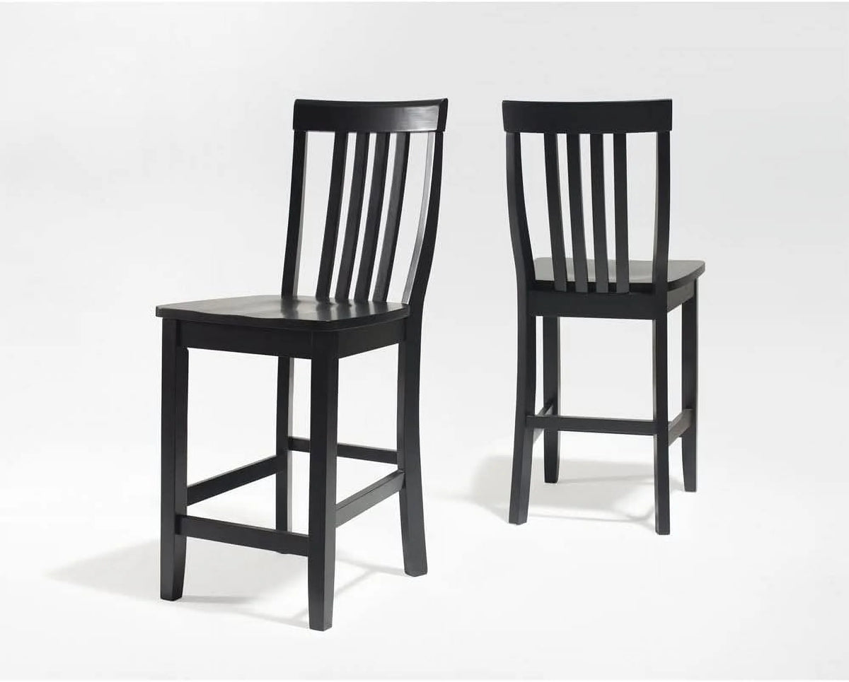 Black 24-Inch Bar Stool Set Of 2 I765107