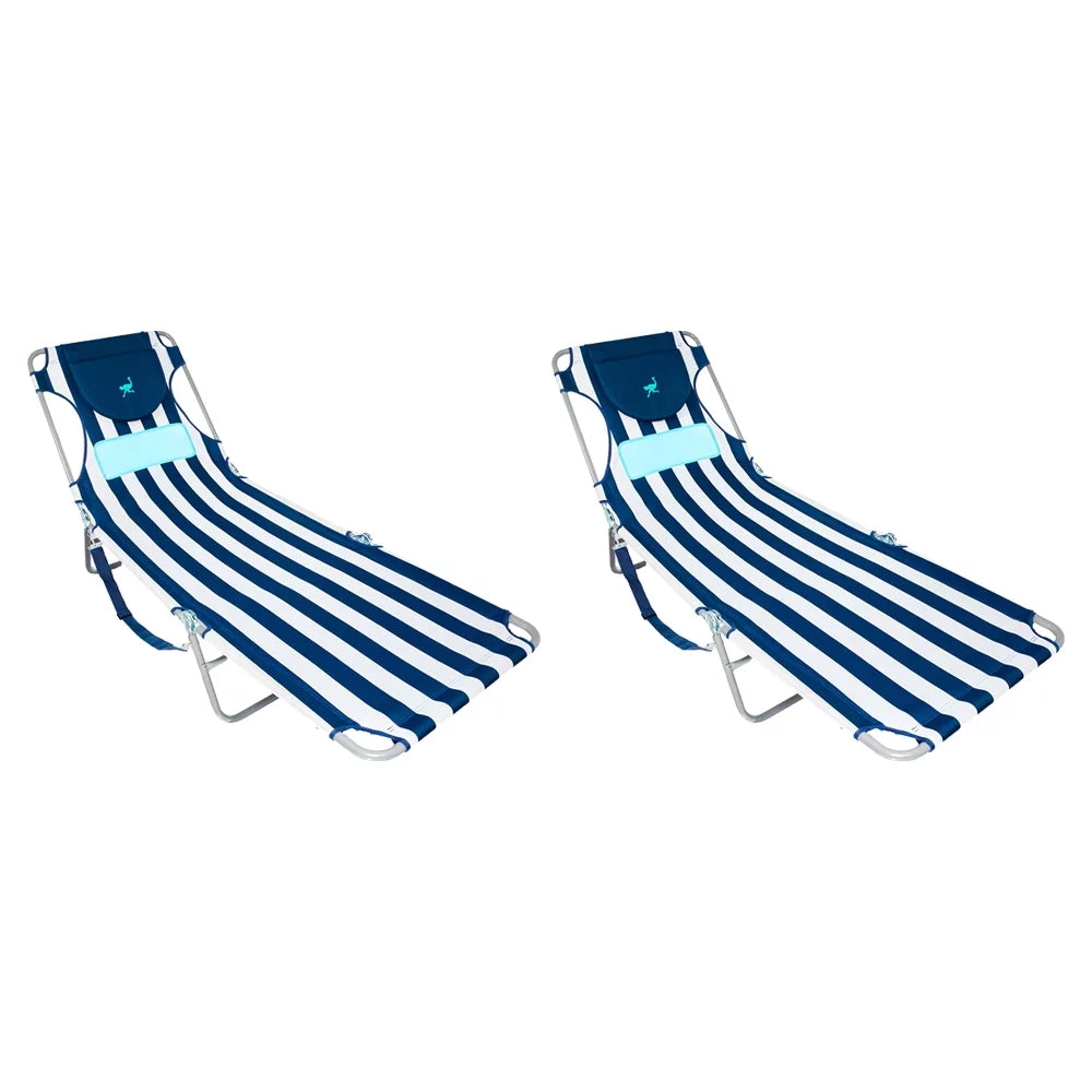 Face Down Sunbathing Chaise Lounge Beach Chair 2 Pack F447411