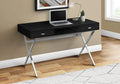 Laptop Table with Drawers and Open Shelf, Black O75040