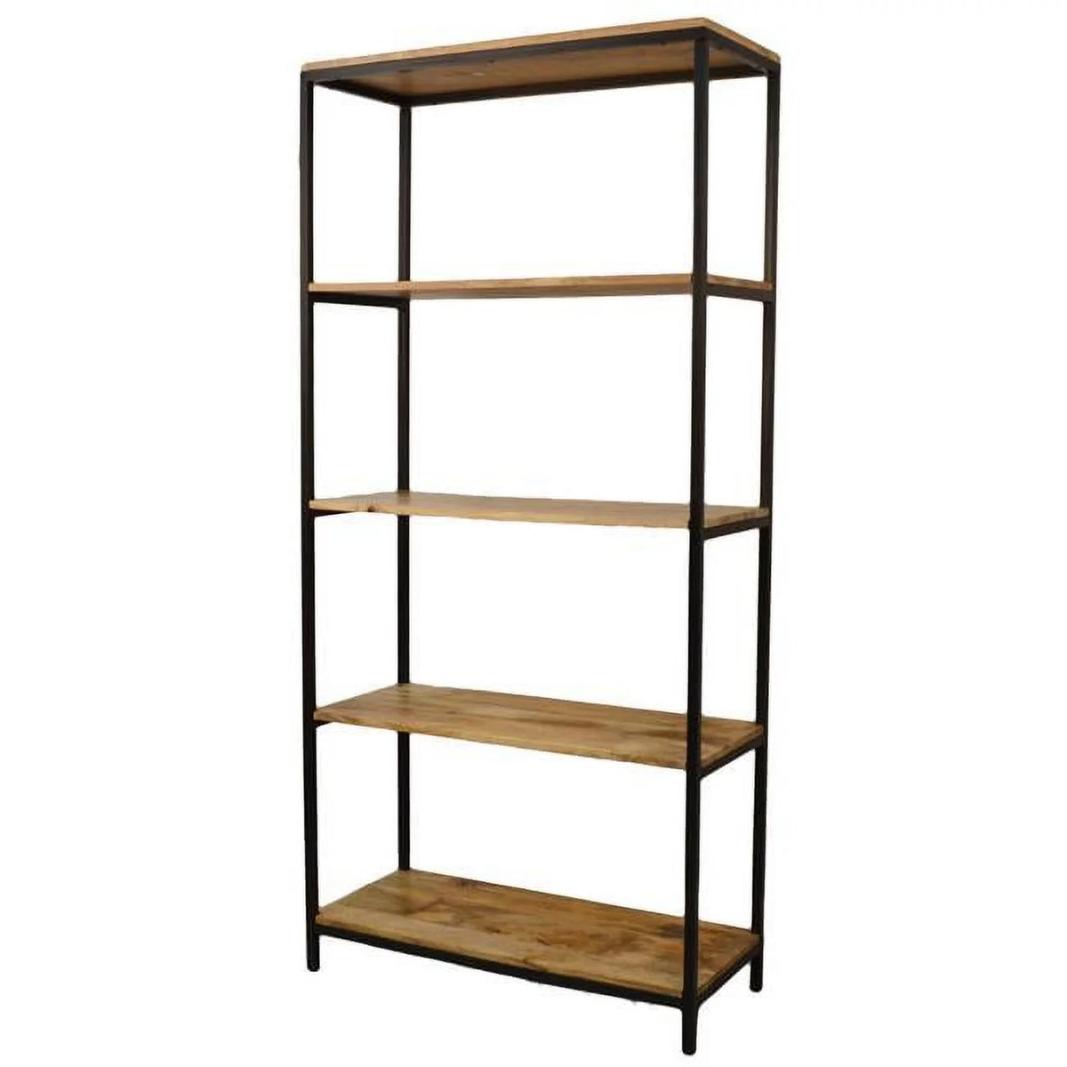 Natural Mango and Black Tall Bookcase W284774