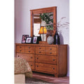 Cinnamon Pine 6 Drawer Wood Dresser P225913