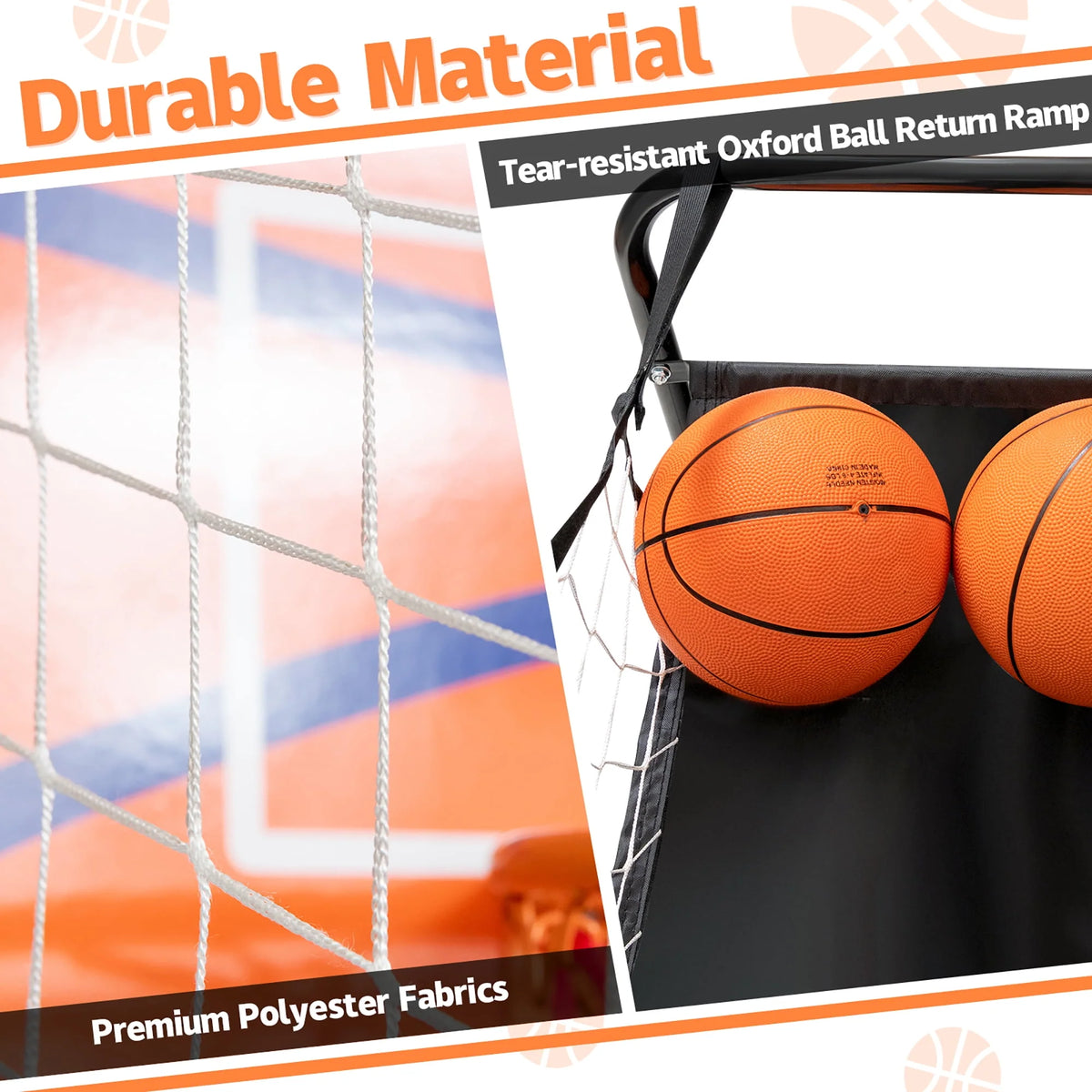 Foldable Single Shot Basketball Arcade Game with Electronic Scorer R21275