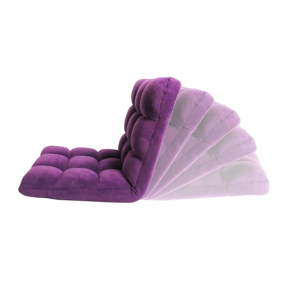 Purple Microfiber Quilted Recliner Chair Z94264