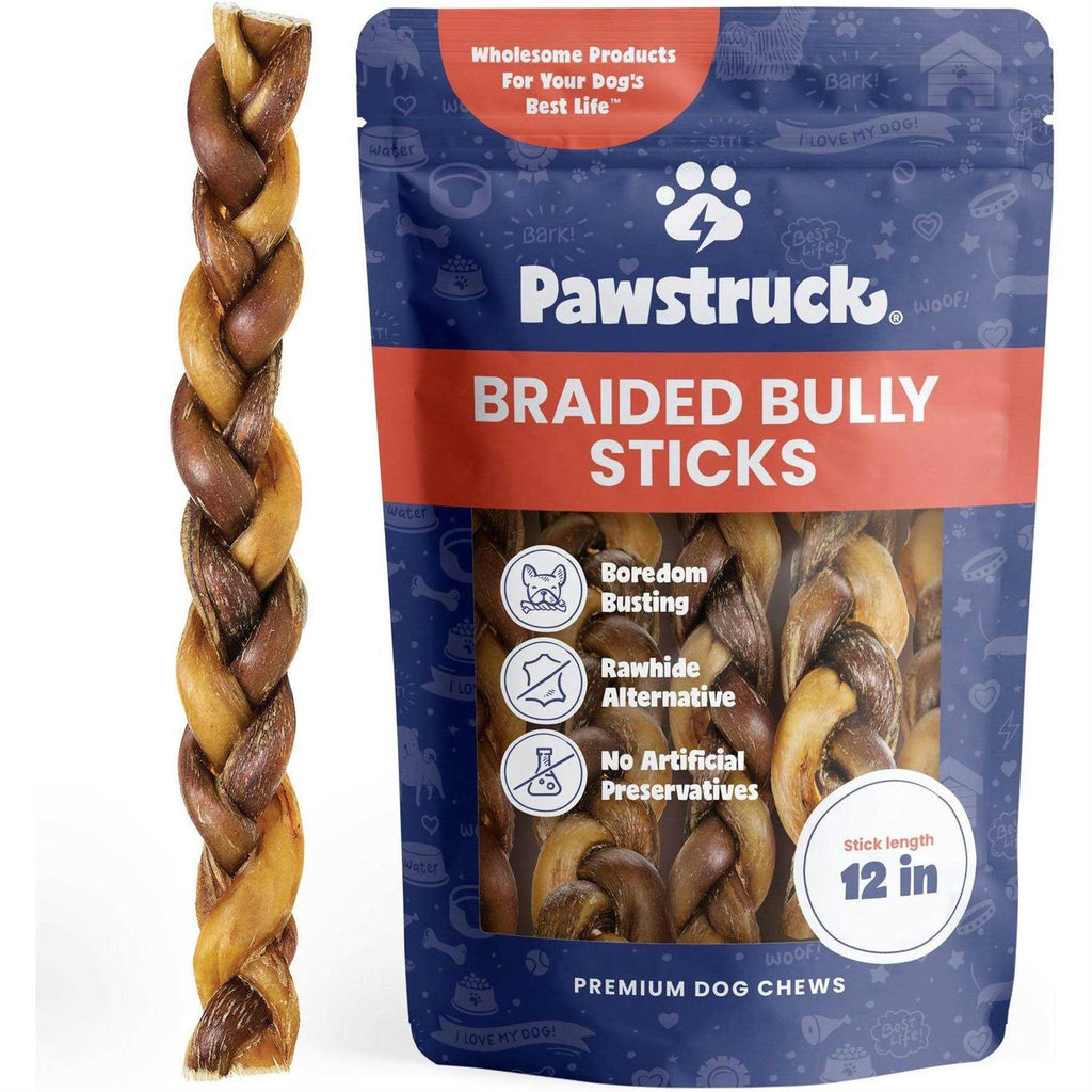 Braided Bully Sticks Dog Treats J6714