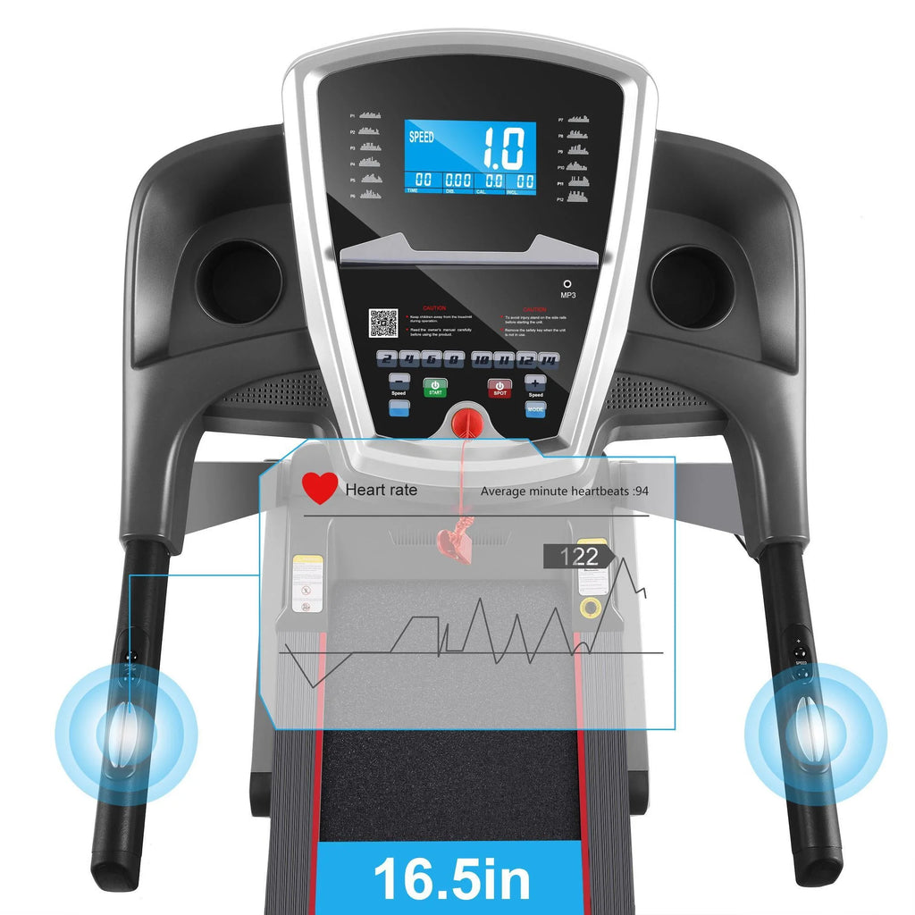 3HP Incline Treadmill with 15 Level Auto Incline F533