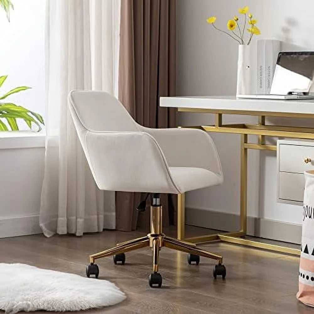 Yellow Velvet Adjustable Height Office Chair B11111