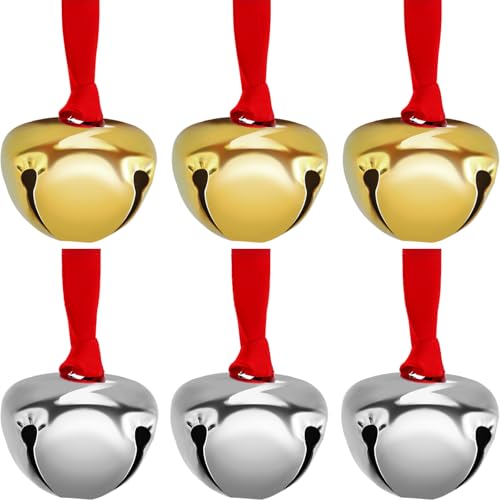 300 Pieces Christmas Bell Ornaments 1.5'' Silver P855